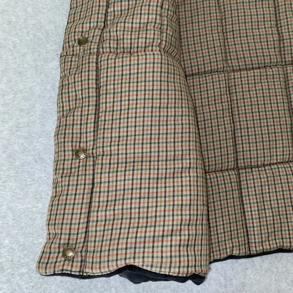 Vintage Puffa Black Quilted Puffer Vest Men's Small Outdoor Wear Plaid Lined‎ - Picture 5 of 16